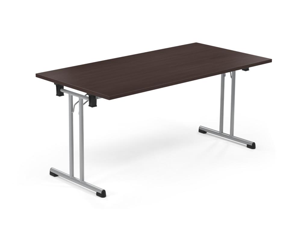 Klapptisch MODUL, T- Fuß gerade | Nussdekor dunkel | 1600 | 800
