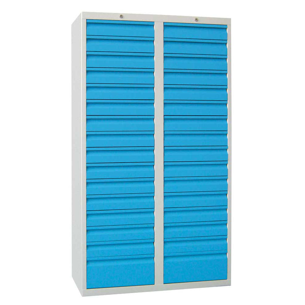 Schubladenschrank SB 200 | Lichtblau RAL 5012 | 1000 | 32 Schübe