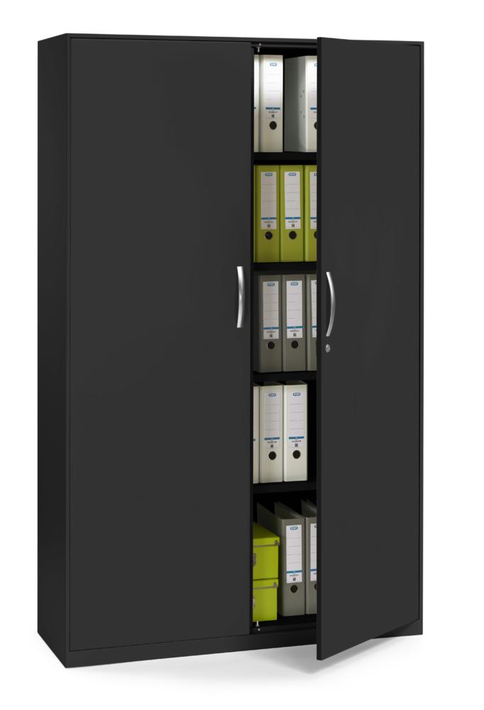 Flügeltürenschrank BASE LINE - PRO | Schwarz | 1000 | Schwarz