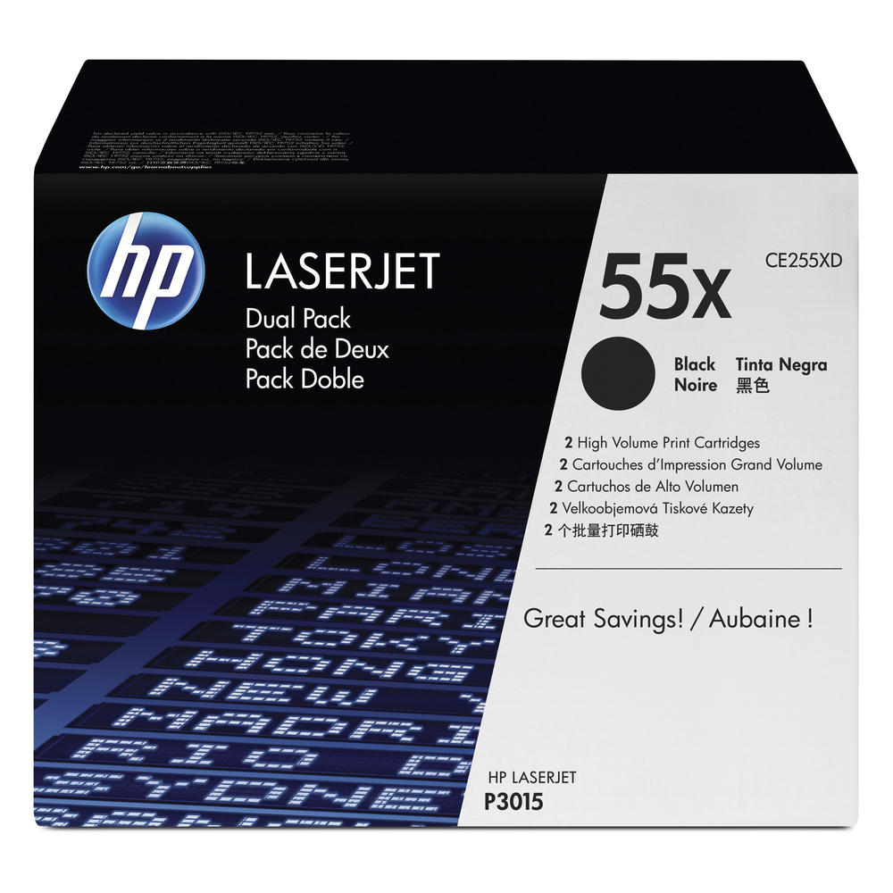 HP Toner CE255XD 55X 12.500Seiten schwarz 2