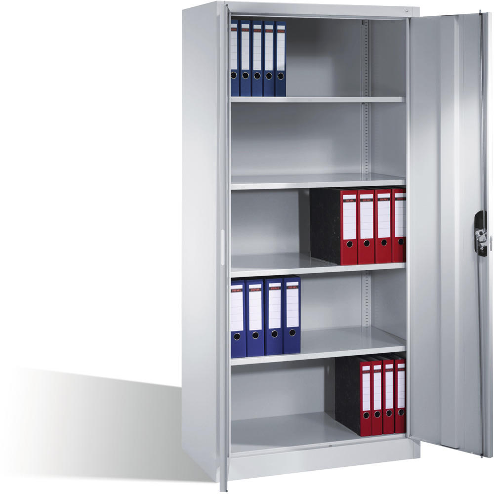 Bürostahlschrank Ergo-Lock, ohne Fachböden | Lichtgrau RAL 7035 | 930 | 500