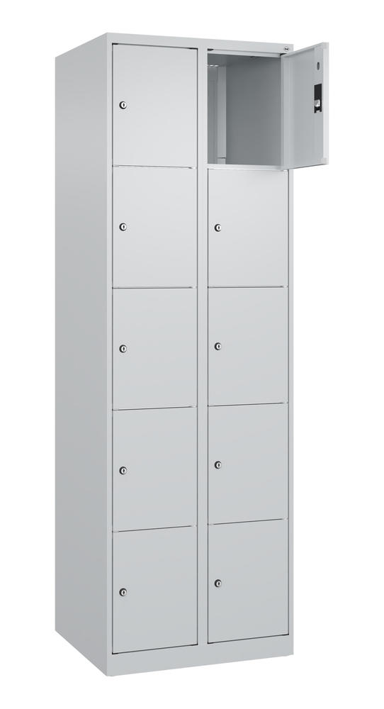 Schließfachschrank CLASSIC PLUS, bodenstehend | Lichtgrau RAL 7035 | Bodenstehend | Lichtgrau RAL 7035 | 300 | 2 | 10