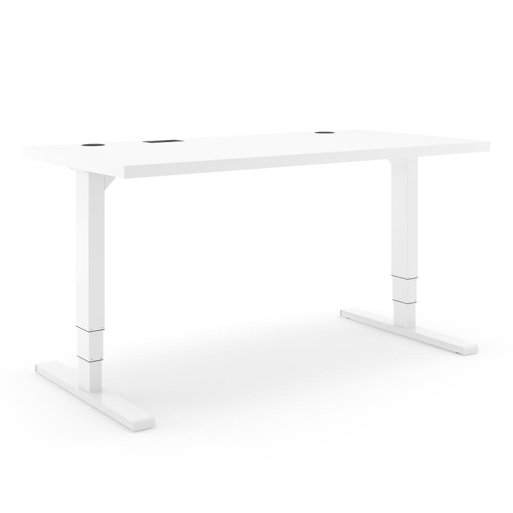 Höhenverstellbarer Schreibtisch Comfort ELEMENTS | Weiß | 1800 | Weiß