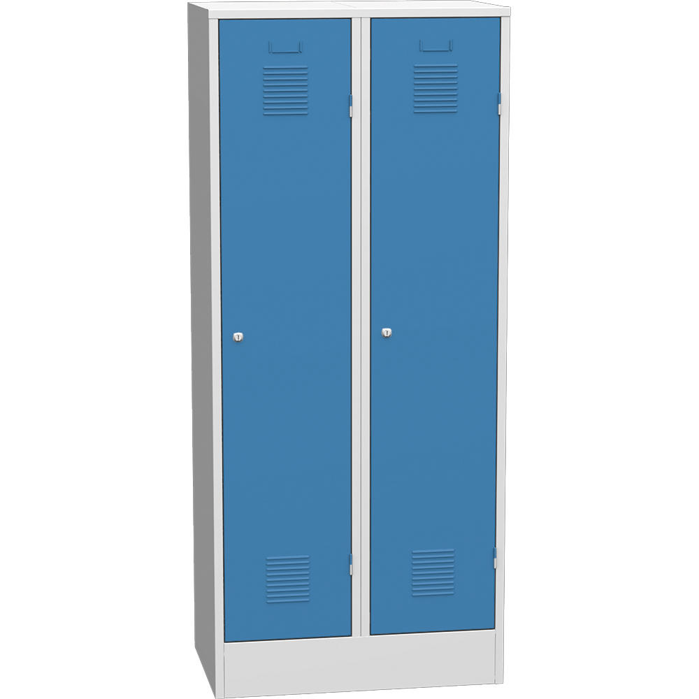 Garderoben-Stahlspind Delta PROTECT | Lichtblau RAL 5012 | 400 | Zylinderschloss