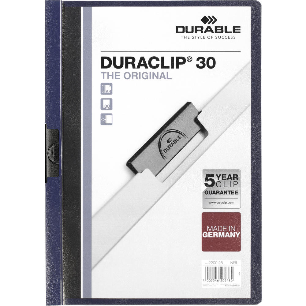 DURABLE Klemmmappe DURACLIP 30 220028 DIN A4