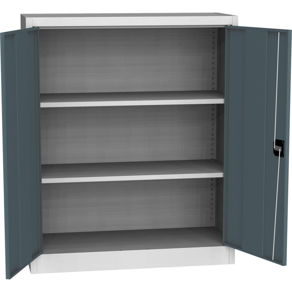 Werkstattschrank SERIE T 110 | Blaugrau RAL 7031 | 950