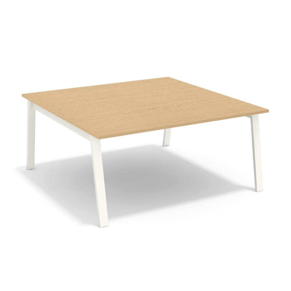 Konferenztisch mit A-Fuß, Grundtisch | Buchedekor | 1600 | 1610 | Grundtisch | Weiß