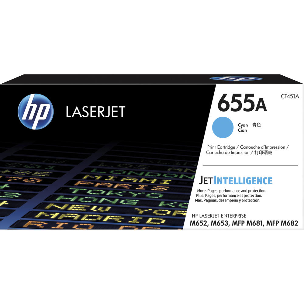 HP Toner CF451A 655A 10.500Seiten cyan
