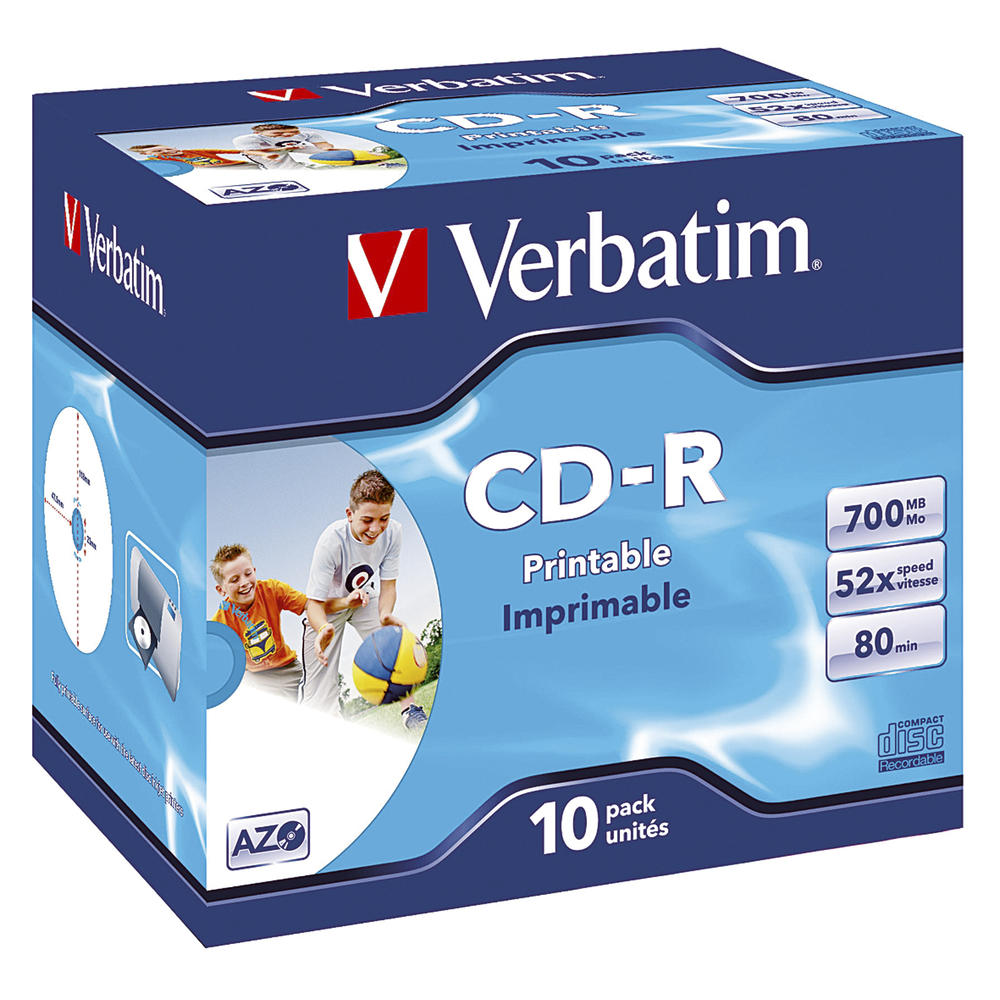 Verbatim CD-R 43325 52x 700MB 80Min. Jewelcase 10