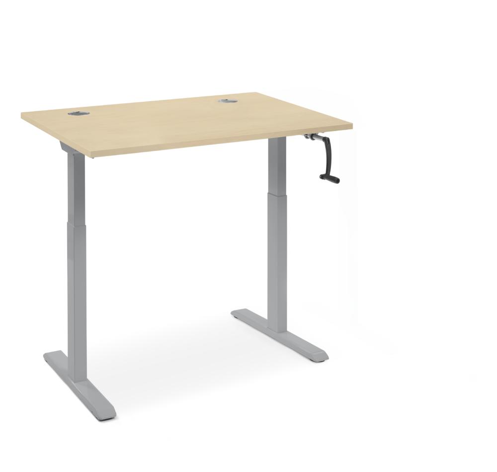 Schreibtisch manuell höhenverstellbar Flex Modul K | Ahorndekor | 1200