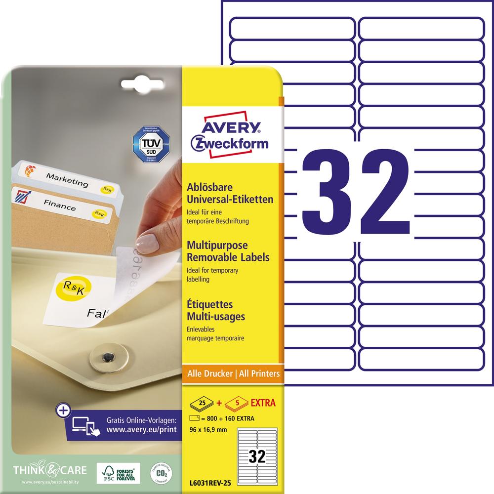 Avery Zweckform Etikett L6031REV-25 DIN A4 960