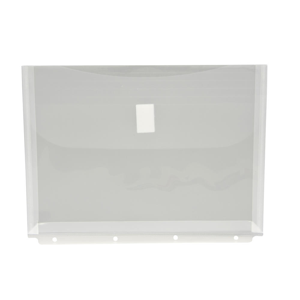 Dokumententasche DIN A4 mit Abheftrand transparent