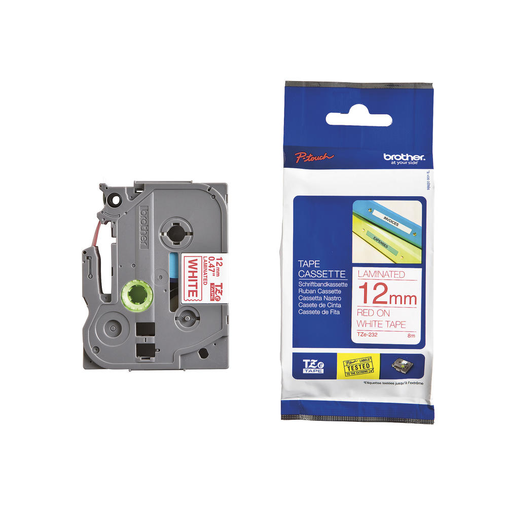 P-touch Schriftbandkassette TZE232 12mmx8m