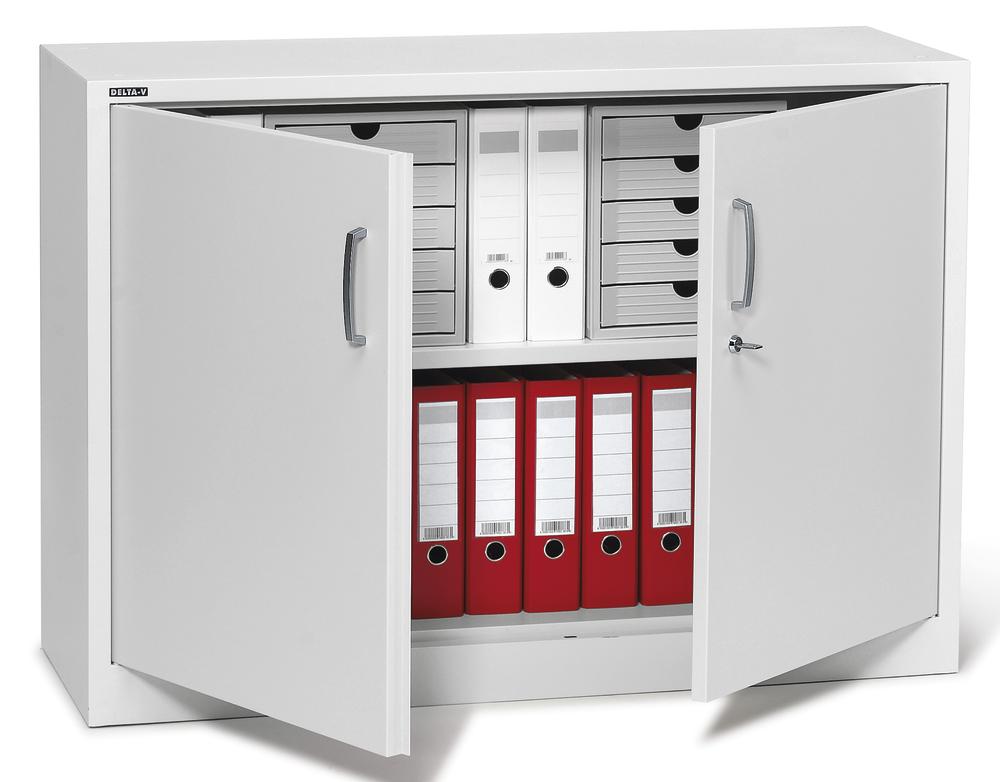 Flügeltürenschrank BASE LINE | Lichtgrau | 1200