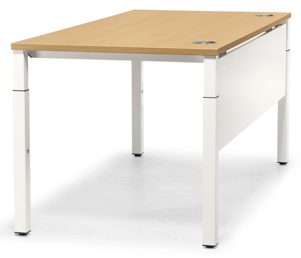 Schreibtisch 4-Fuß PROFI MODUL | Buchedekor | 800 | Weiß