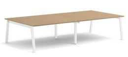 Konferenztisch mit A-Fuß, Anbautisch Eiche hell | 1800 | 1610 | Anbautisch | Weiß