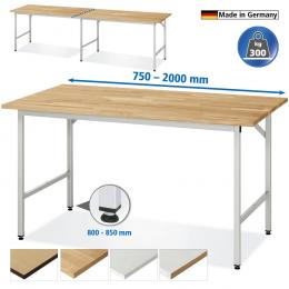 Arbeitstisch SYSTEM VK3060, Tischgestell 1 1500 | 800 | Anbautisch | Melaminharz-Platte