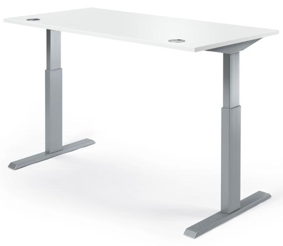Höhenverstellbarer Schreibtisch MODUL Weiß | 1600