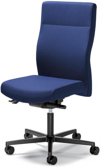 Bürostuhl winSIT ohne Armlehnen Blau | mit Gegenkrafteinstellung | Sitztiefenverstellung | Polyamid schwarz | ohne Kopfstütze