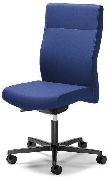 Bürostuhl winSIT ohne Armlehnen Blau | mit Gewichtsautomatik | Sitztiefenverstellung | Polyamid schwarz | ohne Kopfstütze