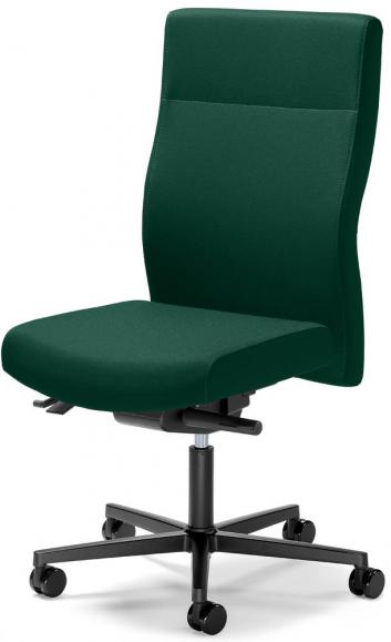 Bürostuhl winSIT ohne Armlehnen Dunkelgrün | mit Gegenkrafteinstellung | Sitztiefenverstellung | Polyamid schwarz | ohne Kopfstütze