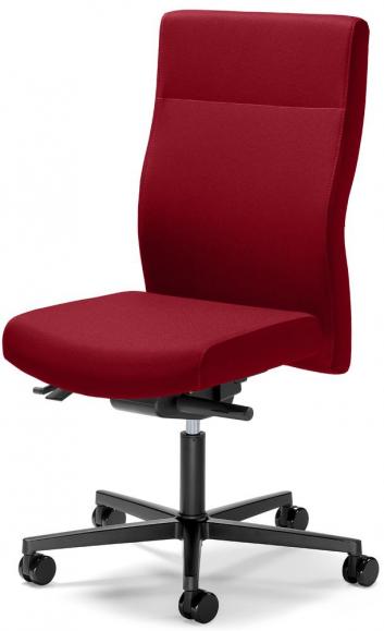 Bürostuhl winSIT ohne Armlehnen Rot | mit Gegenkrafteinstellung | Sitztiefenverstellung | Polyamid schwarz | ohne Kopfstütze