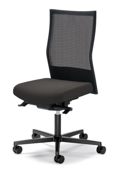 Bürostuhl winSIT NET ohne Armlehnen Schwarz/Dunkelgrau | Sitztiefenverstellung, Synchronmechanik | Polyamid schwarz