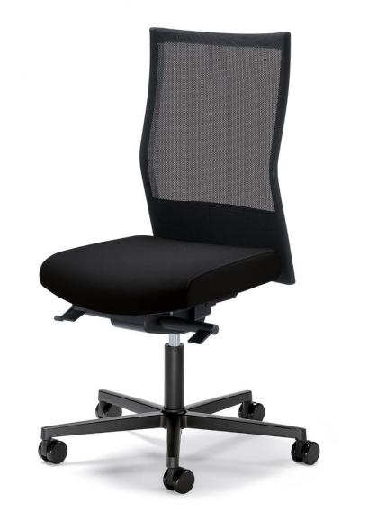 Bürostuhl winSIT NET ohne Armlehnen Schwarz/Schwarz | Sitztiefenverstellung, Synchronmechanik | Polyamid schwarz