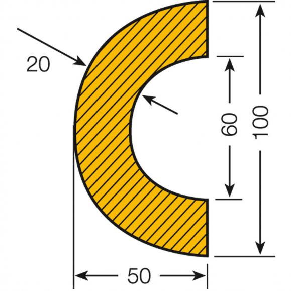 Prallschutz für Rohre | Durchmesser 50-70 mm