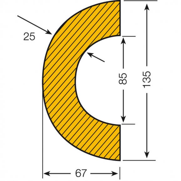 Prallschutz für Rohre | Durchmesser 70-100 mm