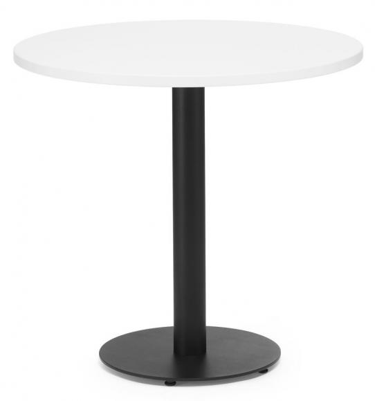 Cafeteria Tischsystem PARMA rund Weiß | 755 | Schwarz