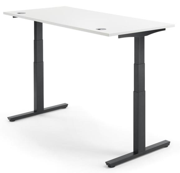 Höhenverstellbarer Schreibtisch DELUXE Weiß | 1600