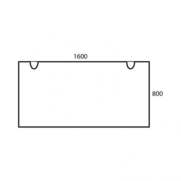 Schreibtischplatte Rechteck PROFI MODUL Lichtgrau | 1600 | Schreibtischplatte