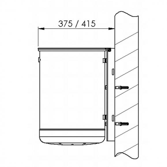 Runder Abfallbehälter mit stabiler Deckelscheibe Anthrazitgrau RAL 7016 | Abfallbehälter | 35,00