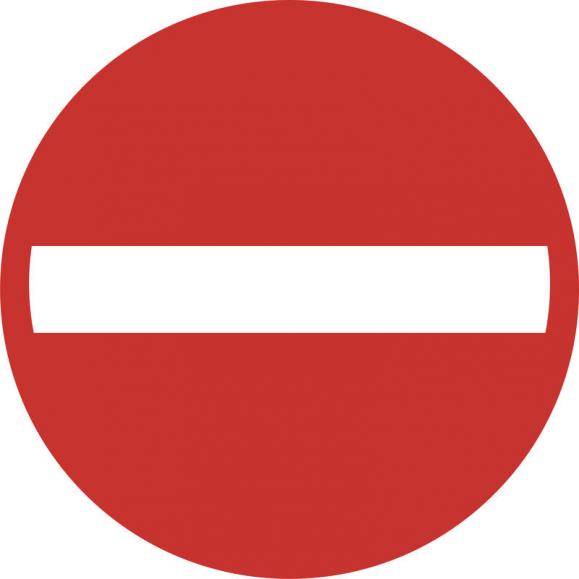 Selbstklebender Leitsystem-Sticker "Verbot" Verbot