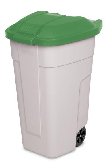 Abfallcontainer, fahrbar Grün | Beige