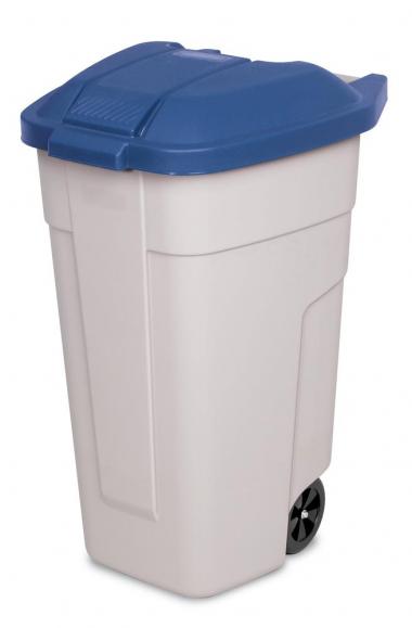 Abfallcontainer, fahrbar Blau | Beige