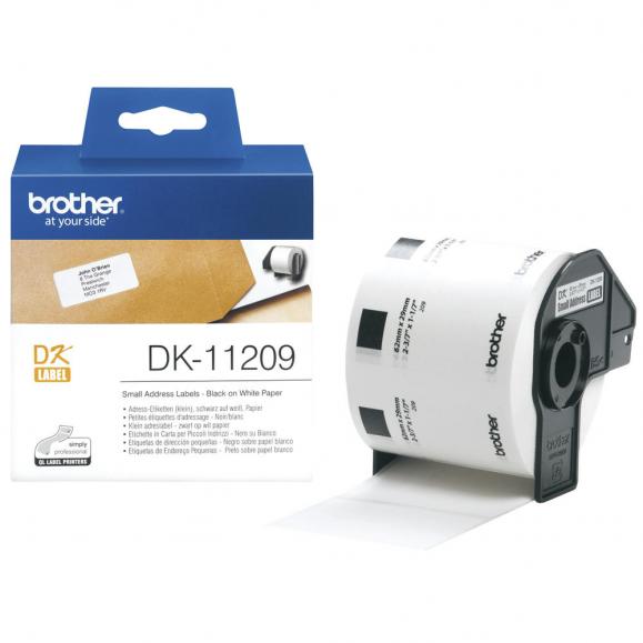 Brother Etikett DK11209 62x29mm weiß 800 St./Rl. 