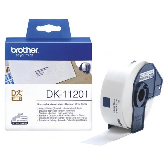 Brother Etikett DK11201 29x90mm weiß 400 St./Pack. 