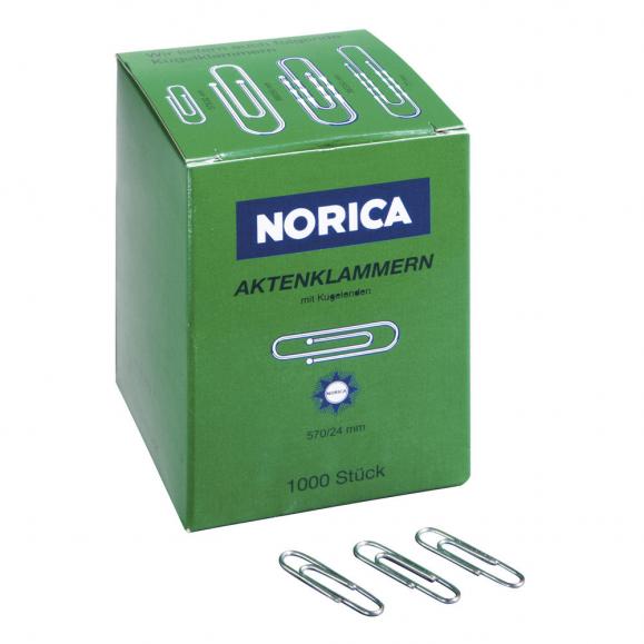 NORICA Büroklammer 2210 24mm Metall glatt verzinkt 