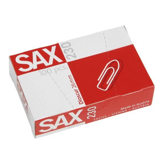 SAX Büroklammer 1-230-00 26mm verzinkt 100 