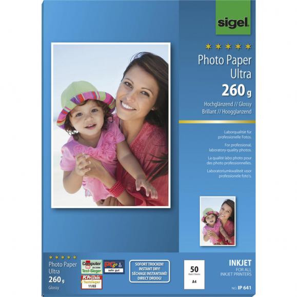 SIGEL Fotopapier Ultra IP641 DIN A4 260g superweiß 