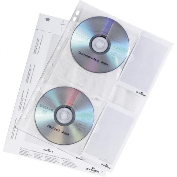 DURABLE CD/DVD Hülle COVER M 522219 PP transparent 