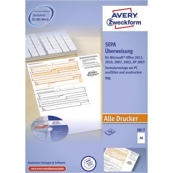 Avery Zweckform Überweisung 2817 DIN A4 inkl. 