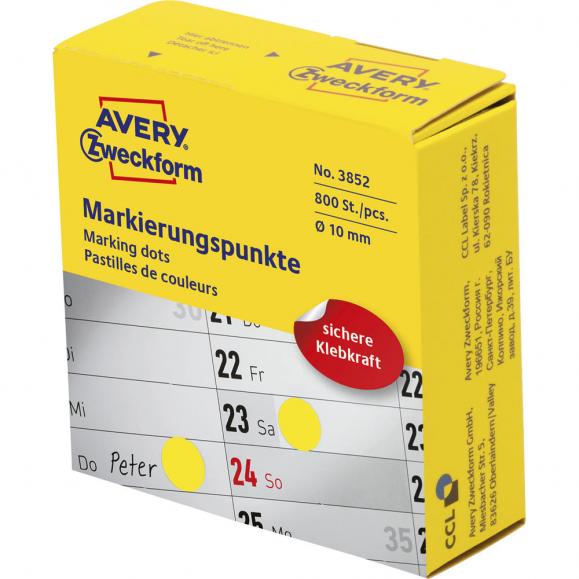 Avery Zweckform Markierungspunkt 3852 10mm gelb 