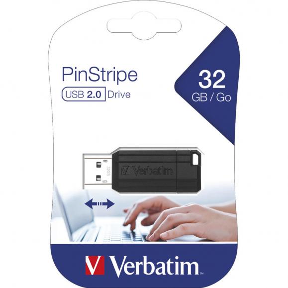 Verbatim USB-Stick PinStripe 49064 32GB USB2.0 sw 