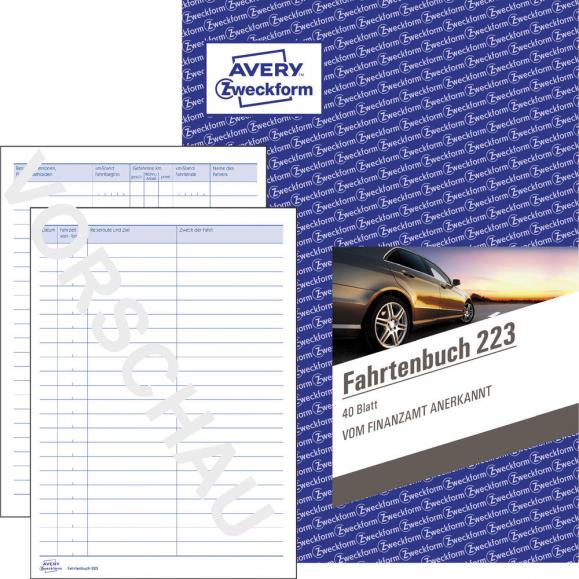 Avery Zweckform Fahrtenbuch 223 DIN A5 40Blatt 