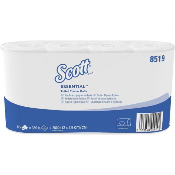SCOTT Toilettenpapier 8519 Tissue 2-lagig 8 Rollen 