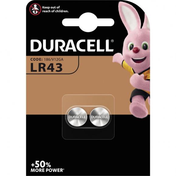 DURACELL Knopfzelle Electronics 052581 LR43 1,5V 2 