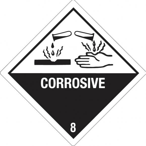DR-Label Versandetikett DR234S1010 Kl.8 Corrosive 